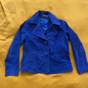 VTG Royal Blue Suede Jacket